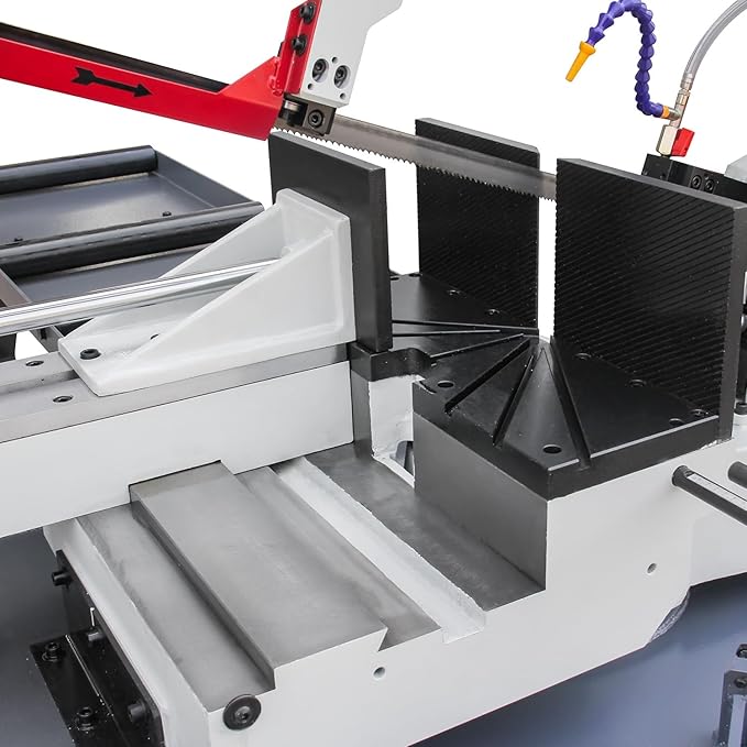 KAKA INDUSTRIAL Horizontal Band Saw, 18 inch x9.8 inch Swivel on both sides,Movable control panel, finger touch keys,Max. cutting 13 in at 90°,Metal Cutting Band Saw, 220V-60HZ-3PH BS-1810GC