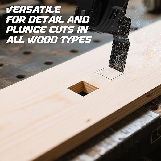 KELIN 56 PCS Oscillating Multi Tool Blades Kit, 4 Types Titanium Saw Blades for Wood, Metal, Drywall, Pipes ??Fits Dewalt, Bosch, Milwaukee & 98% Oscillating Tools