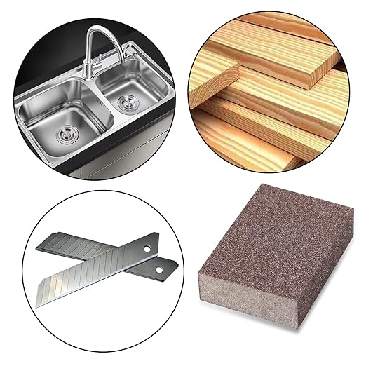 6 Pack Sanding Sponge,120 Grit Drywall Sanding Blocks,Washable and Reusable Sandpaper Block for Wood Furniture,Wall,Pot,Sheetrock,Metal and Brush Sanding