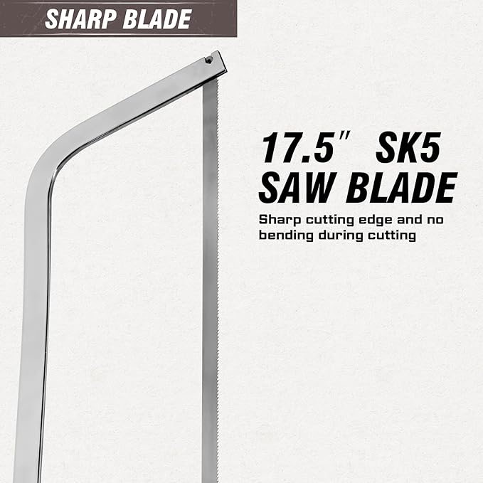 KATA Meat Bone Saw for Butchering: 17.5-inch Hand Saw Butcher Saw for Meat Bone Cutting - Meat Saw for Butchering at Home with SK5 Blade - Handsaws for Meat Processing, Processed Livestock and Game
