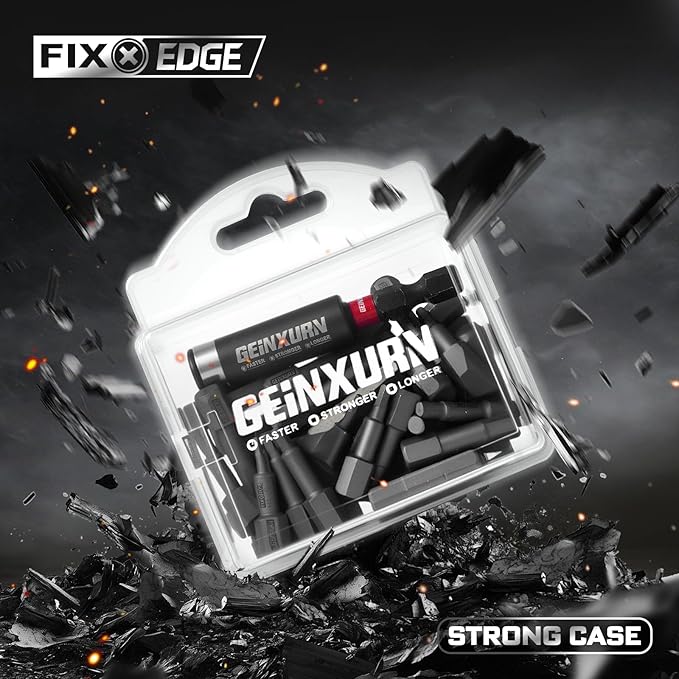 81Pieces Fixedge Screwdriver bit set,1”/ 2” Hex Magnetic Alloy Steel Insert Power Bits Tips(1.5-8.0) with Impact Bit Holder and Portable Storage Cases for Home Repair