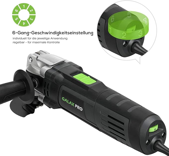 GALAX PRO 3.5A 6 Variable Speed Oscillating Multi Tool Kit with Quick Clamp System Change and 30pcs Accessories, Oscillating Angle:4째 for Cutting, Sanding, Grinding
