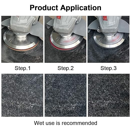 SHDIATOOL 60PCS 4 Inch Diamond polishing Pads 3-Step 20 Sets for Marble Stone