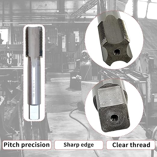 Lzcdelyxiao 1-3/16"-12 Tap, UN, Right Hand Straight Flute Thread Tap, Machine Tap, 1 3/16"-12, Nominal Diameter 1-3/16", Thread Per Inch 12 Fin Thread, Tolerance Grade 2B, High Speed Steel HSS