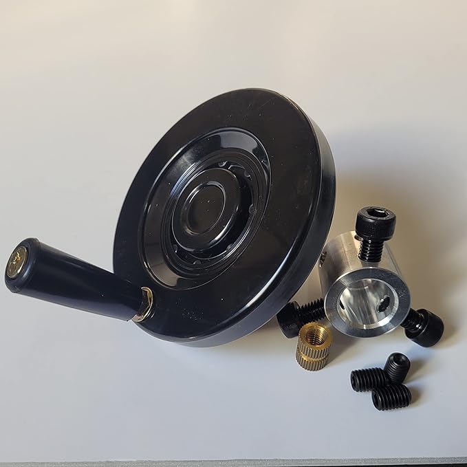 The Ultimate Handwheel | 0.75" or less shaft - Out Dia 4" | 2-Type Set Screw and Revolving Knob Handle Included Can be Used Immediately Without Any Pre-processing Before Use. [Made in Korea]