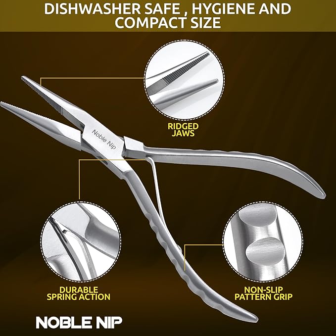 Fish Bone Pliers 6-Inch Japanese Heavy Duty Needle Nose Plier Hook Remover for Fish with Stainless Steel Professional Silver Dishware Safe for Plucking & Pulling Pin Bones Fishing Pliers.