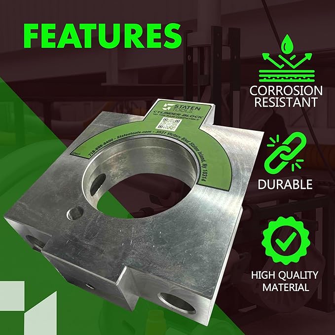 Staten Tools 27417 Cylinder Block for Greenlee 881 & 881CT Hydraulic Benders ??OEM Replacement, High-Strength Steel, Hydraulic Pressure Control