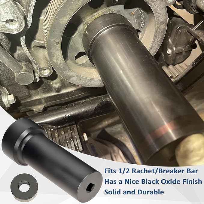 2-1/4" Mainshaft Sprocket Socket Tool with 1/2" Drive, Pulley Wrench Lock Nut Main Shaft Socket Tool for 1Harley Davidson Twin Cam, Dyna, Electra Glide, Heritage Softai, Harley Davidson Specialty Tool
