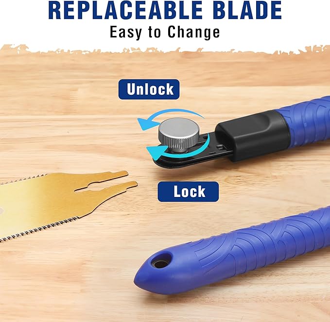 WORKPRO 8 Inch Japanese Pull Saw, Double-Edged Hand Saw for Wood Cutting with 7-9&18 TPI, SK5 Flexible Blade Flush Cut Saw with Non-Slip TPR Handle, Perfect Woodworking Tool Gift
