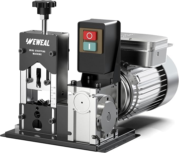 Wire Stripper Machine, 0.06''-1.18'' Electric Cable Stripper Machine with 180 W and 80 ft./min, All Aluminum Frame Copper Wire Strippers for Wire/Cable Recycling