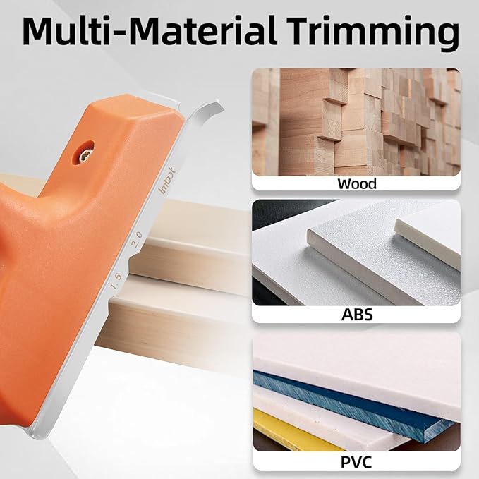 Imbot Edge Banding Trimmer With Stainless Steel Blade，Woodworking Trimmer For Deburring, Edge Planing,Correcting Wood Edges, Woodworking, Veneer, Edge Banding Trimming Tool, Gift For Dad.