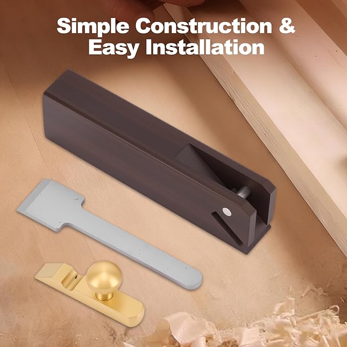Mini Wood Planer, 3 inch Wood Hand Planer Ebony Woodworking Plane for Planing Smoothing Flat Bottom Trimming Perfect for Carpenter DIY Cutting Tool for Woodworking