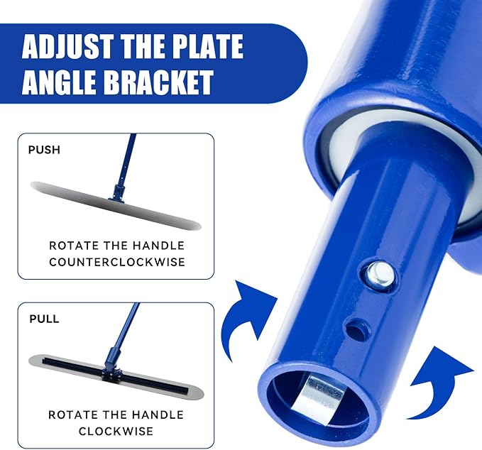 Stainless Steel Concrete Float - 46 x 8" Bull Float Concrete Finishing Tools Kit With 4 x 3.8 Feet Float Handle Concrete Surface Smoothing Tool