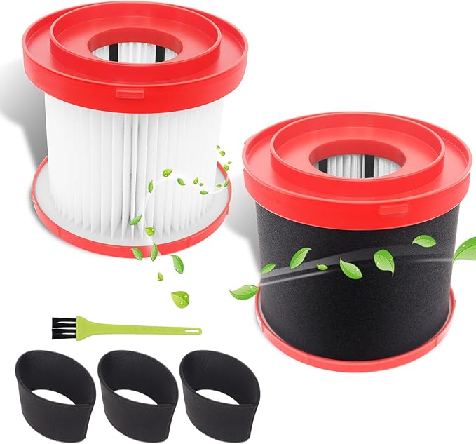 49-90-1900 HEPA Filter Replacement Compatible with Milwau-kkee M18 Cordless 2 Gal.Wet Dry Vacuum 0880-20 0780-20 (2)