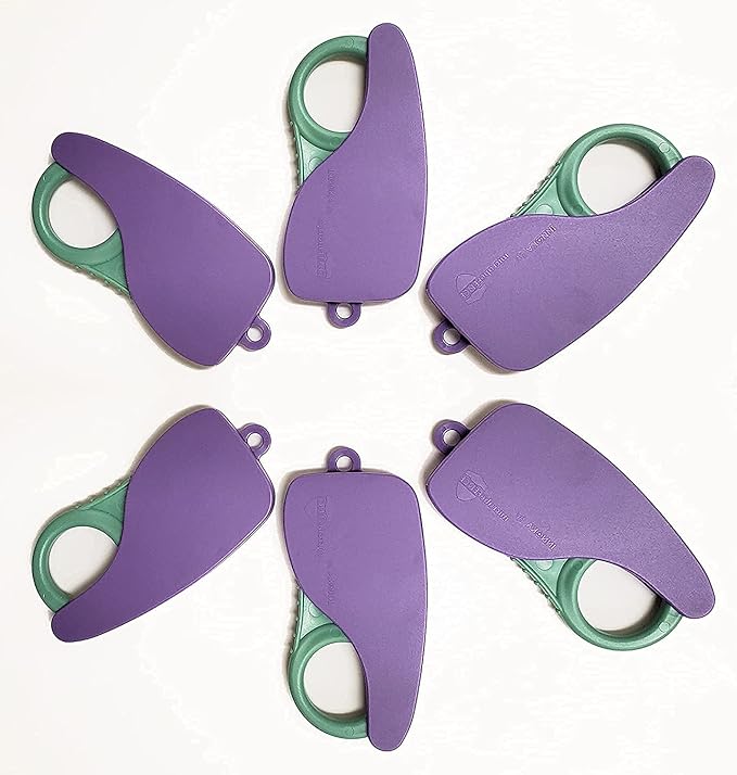 No-Touch Door Opener, Button Pusher Safe Touch Key, Hands Protection, Touchless Tool with MicrobeFENCE Technology, 6Pack Purple