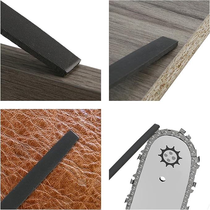 6inch Length Flat File, High Carbon Steel Hand File with Ergonomic Handle for Removing, Refining, Shaping and Scraping Projects