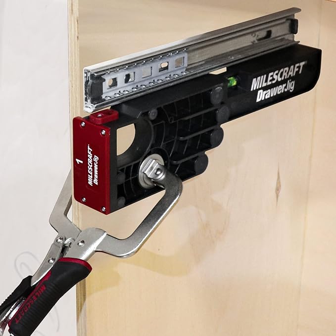 Milescraft 7300 Cabinet Kit ??Cabinet Hardware Jig, Shelf Pin Jig, Hinge Jig and Drawer Slide Jig. Cabinet Handles, Drilling Jig, Euro Concealed Hinge Jig, Drawer Installation Jig ??Ultimate Bundle