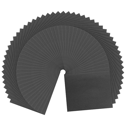 HARFINGTON 50pcs Sandpaper 320 Grit 9 x 11 Inch A-Weight Backing Silicon Carbide Abrasive Wet Dry Sanding Sheets for Wood Finishing, Metal Sanding, Automotive Polishing