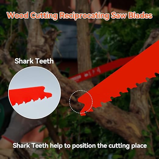 25 Pack 9 Inch 4/6 TPI Reciprocating Saw Blades for Wood and Nail-Embedded Wood Cutting, Bi-Metal Sawzall Blades for Cutting Nail and PVC Pallets etc, for Diablo Sawzall Blades DS0912BW25