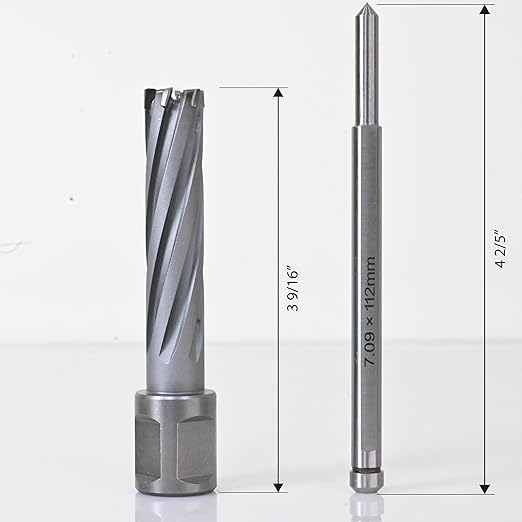 Wind Speed Carbide-Tipped Annular Cutter 9/16" Diameter x 2" Depth with Weldon Shank, High Precision Mag Drill Bit for Magnetic Drill Press, for Hard Material, Stainless Steel, Cast Iron, CT-500