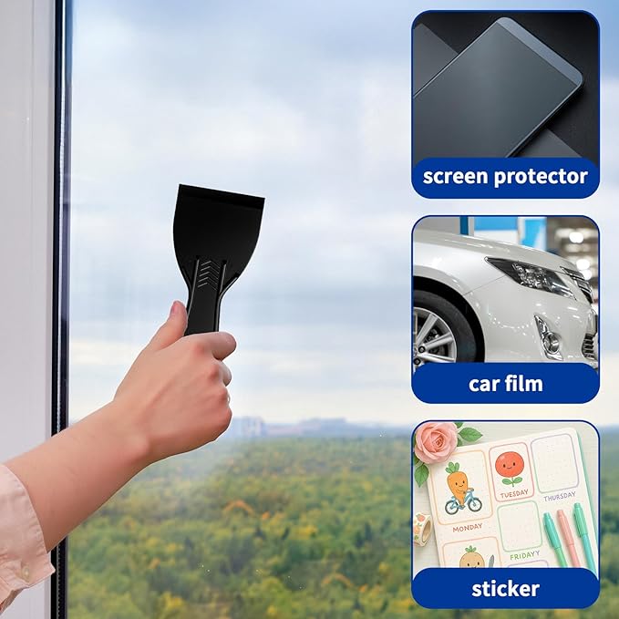 6-Pack Putty Knife - 1.5?섃?2?섃?3?섃?Black Plastic Putty Knife - Flexible Plastic Paint Scraper Tool for Repairing Walls, Spackling, Scraping, Plaster, Spackle, Spreader - Tamale Spackle Tools