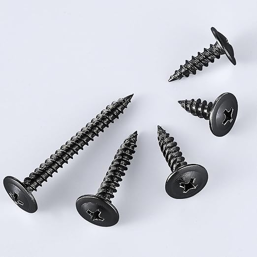 (60 pcs) Wensilon #10횞3" Black Phillips Truss Head Wood Screws Quick Metal Self Tapping
