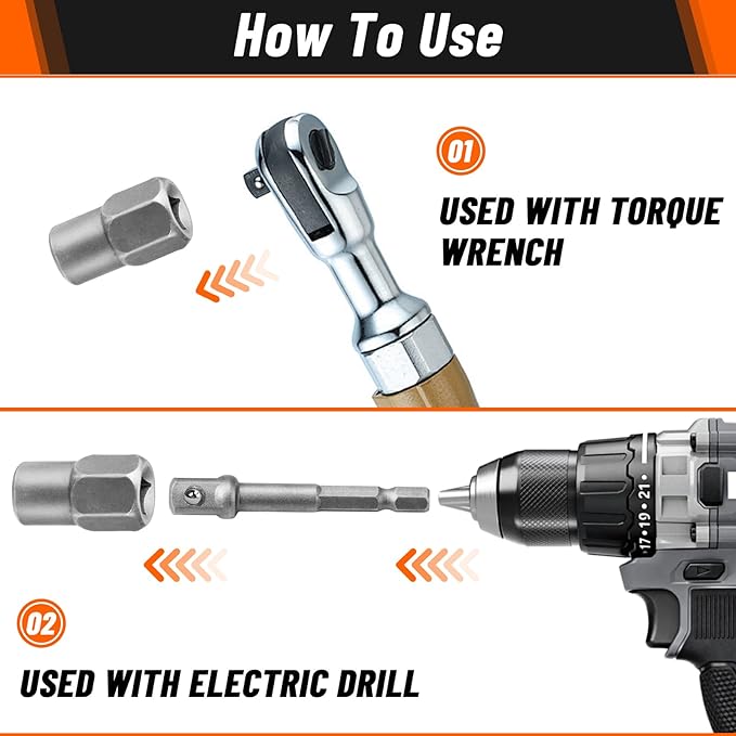 14PCS Premium Bolt Extractor Kit, Stripped Bolt Extractor Socket Set with 3/8 Inch Adapter, Easy Out Lug Nut Remover for Rusted, Rounded, Damaged Nuts Screws
