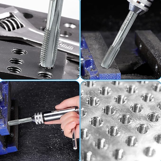 HARSKIYER M10 x 1.25 Metric Tap and Die Set, HSS Machine Thread Tap Die Set, M10 x 1.25mm Right Hand Thread Tapping Tool