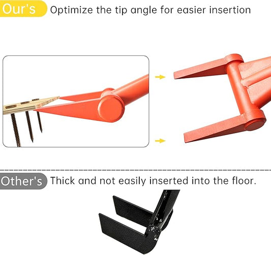 Upgrade ZOOKASEA Pallet Buster 28" with Handle, Heavy Duty Deck Board Removal Tool,Non-Slip Pry Bar Breaker for Flooring, Framing, Roofing and Construction