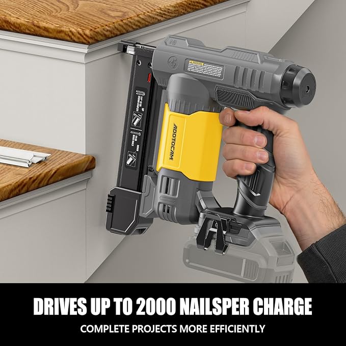18GA Cordless Brad Nailer for Dewalt 20V Battery (Tool Only), 2 in 1 Cordless Nail Gun with 1000 Nails and 500 Staples, Nail Gun Battery Powered for Home Improvement & Woodworking