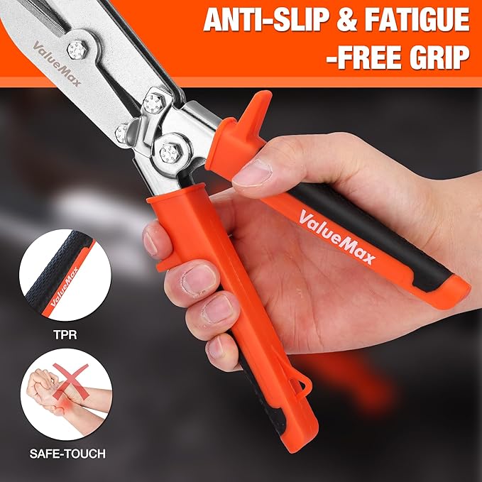 ValueMax 5-Blade Hand Crimper, Gutter Crimping Tool and Sheet Metal Crimper for 22-28 Gauge Stainless Steel, HVAC Ductwork, Downspouts, Stove Pipes, Rust-Resistant Ergonomic Handle