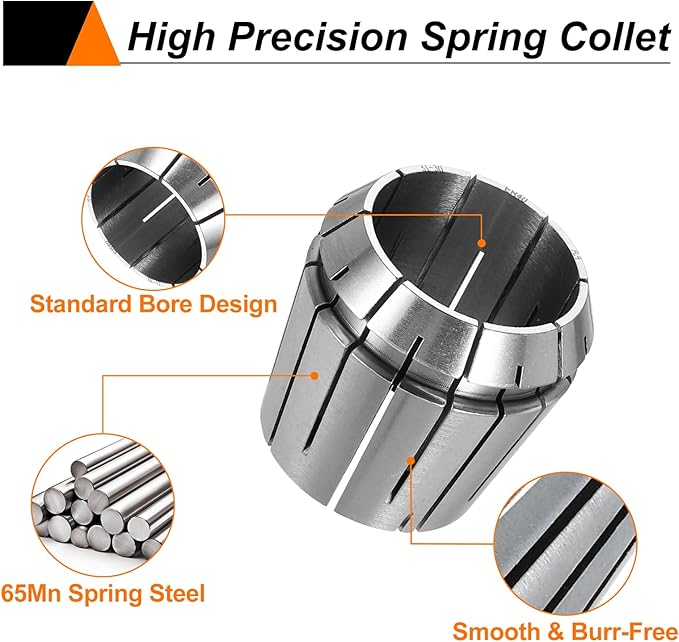 HARFINGTON Spring Collet Chuck ER40 31mm 65Mn Spring Steel Precision Router Collets for CNC Engraving Milling Lathe Tool