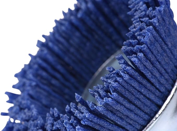 Century Drill & Tool 77233 3" Fine Nylon End Brush, 150 Grit, 1/4" Quick Change Shank, 4,500 RPM - Nylon Bristles for Metal, Wood, Plastic, Masonry