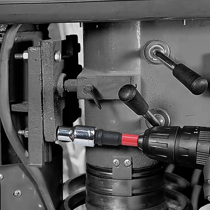 8Pcs Impact Socket Adapter Set,1/4" Drive Square, 2.5Inches Extension Bit Socket Driver Set, Adapt Your Power Drill to High Torque Impact Wrench