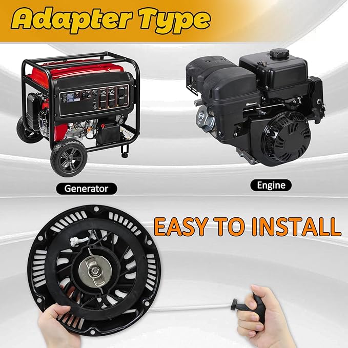 WOTIAN Recoil Pull Starter Assembly Compatible with Predator 420cc 13hp Engine Replacement Parts 60340/60349 for Pressure Washers/Water Pumps/Blowers/Generator