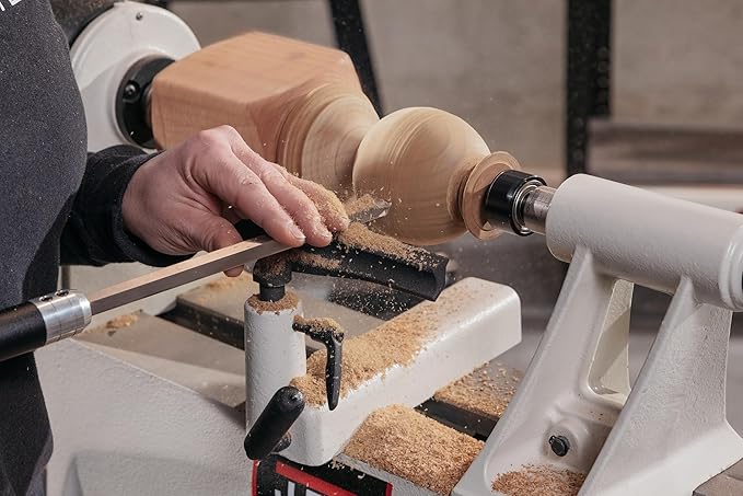JET 18" x 40" EVS Variable Speed Woodworking Lathe, Reversible Wood Turning Machine, 2 HP, 230V 1Ph (JWL-1840EVS)