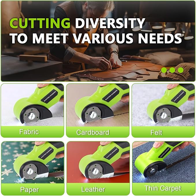 Electric Scissors,Cardboard Cutter,Electric Box Cutter,3.6V Cordless Scissors,Cardboard Cutter with 2 Safety Blades And Storage Bag