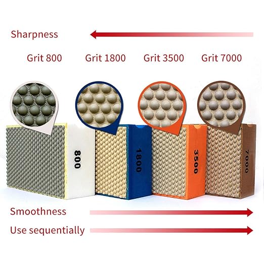 Diamond Hand Polishing Pads Grit 800 for Granite Marble Concrete Glass Sanding Block