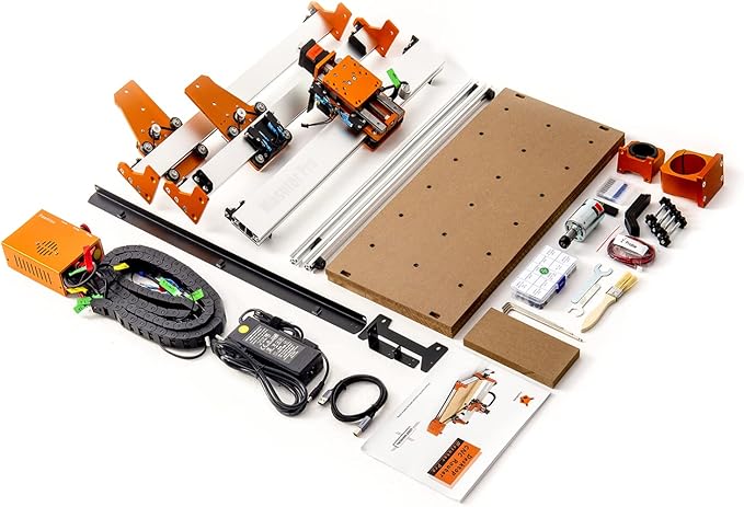 FoxAlien Masuter Pro 3-Axis CNC Router Machine, Beginner Hobby Engraving Machine All-Metal Structure for Wood Acrylic MDF Nylon Routing Milling Carving