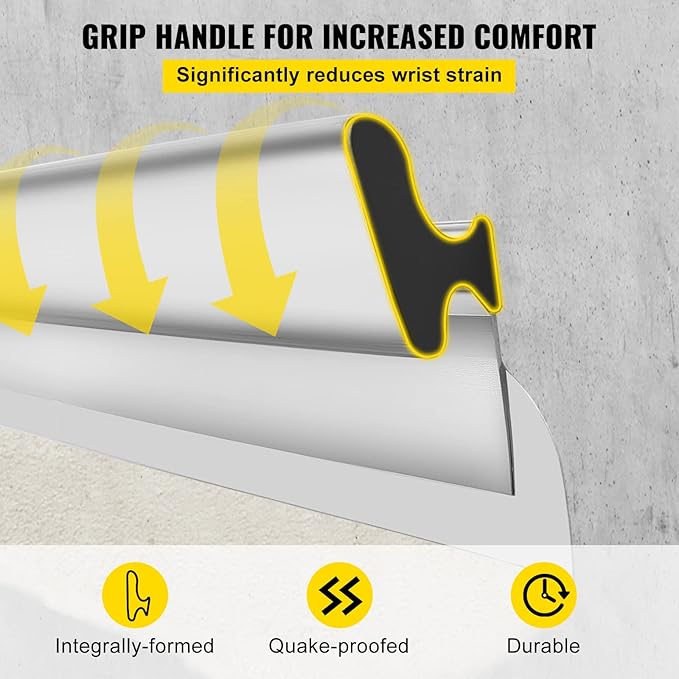 VEVOR Skimming Blade,40 inch Smoothing Knife, European Stainless Steel Construction Knife, Aluminum Blade Profile Smoothing Knockdown Spatula for Gyprock/Drywall/Wall-Board