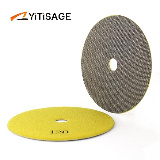 6 Inch Electroplated Diamond Grinding/Polishing Pads Sanding Granite Concrete Glass Metal Stone Grinding Disc(grit 120-1pc)