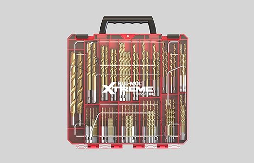 Disston BLU-MOL Xtreme 115PC Drill BIT Set 17 Round and HEX Drill BIT Sizes E0100504