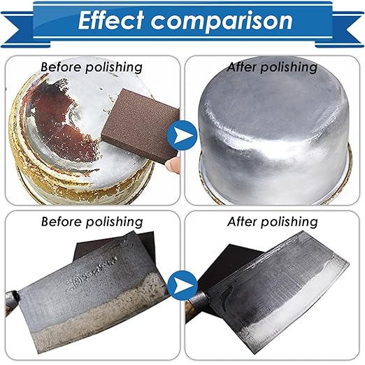 6Pcs Sanding Sponge 60 80 120 220 Coarse Medium Fine Grit Sanding Block Washable and Reusable for Wood, Metal, Wall Polish