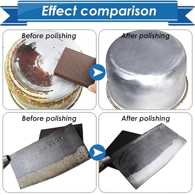6Pcs Sanding Sponge 220 Grit Sanding Block Washable and Reusable for Wood, Metal, Wall Polish