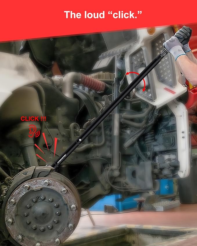 Atsafepro 3/4 Torque Wrench 100-850 Ft-Lb -짹3% Accuracy, 47.3" Long Handle, 48-Tooth Reversible Ratchet, Cr-V Steel, Dual Scale,3/4" Drive Click Heavy Duty Torque Wrench for Industrial, Truck, Turbine