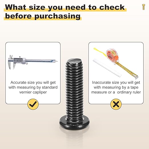 METALLIXITY Flat Head Hex Socket Cap Screws Bolts(M6-1x25) 25Pcs, Steel Hex Socket Furniture Bolts Screws - for Furniture Woodworking Project, Black