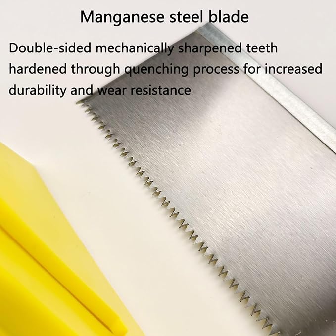 Mitre Box and Saw Set for Wood, Gypsum ??Miter Box with 45째 & 90째 Angle Cuts ??Precise Hand Saw with Storage Cutting Guide ??Ideal for Molding, Trim, Frame & Baseboard Projects