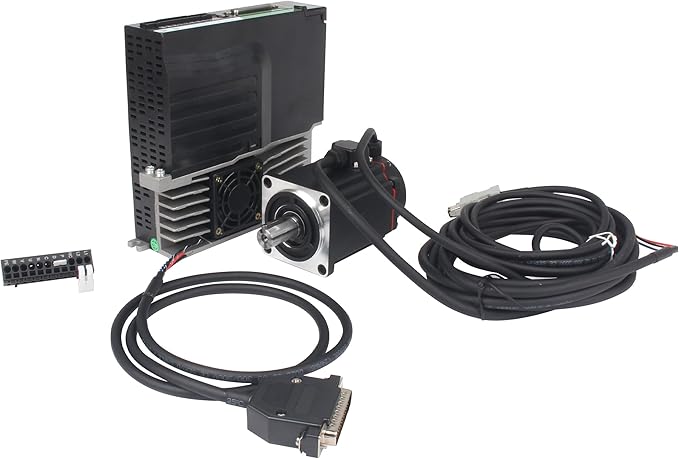 Without Brake 400W AC Servo Motor Kit, CNC 220V 2.5A 3000rpm L3000 17-bit Encoder RS485 Servo Motor Driver Controller Kit for CNC Engraver Milling Machine/Robot