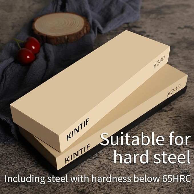 Whetstone Knife Sharpening Stone Cuts fast Splash and go No need to soak Rough Grit #240 Knife Sharpener…