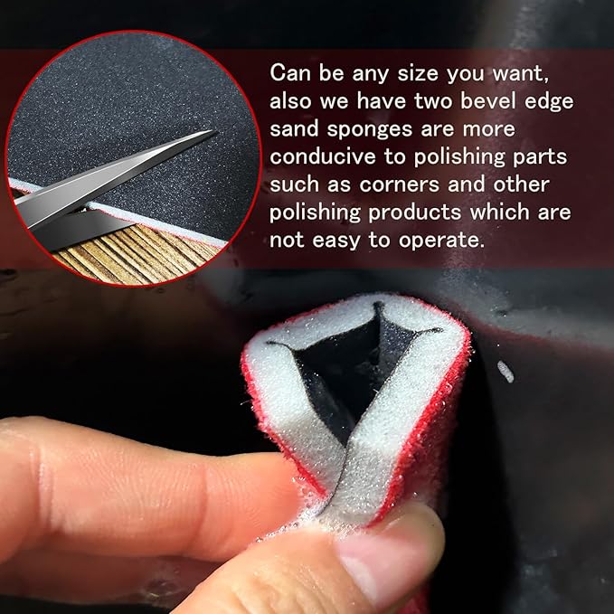 20PCS 3 x 4 Inch 1200 Grit Sanding Sponge, Ultra Fine Sanding Sponges Pads, Soft Foam Hand Sanding Block Dry Wet Sandpaper Blocks for Model Drywall Metal Wood Furniture Polishing